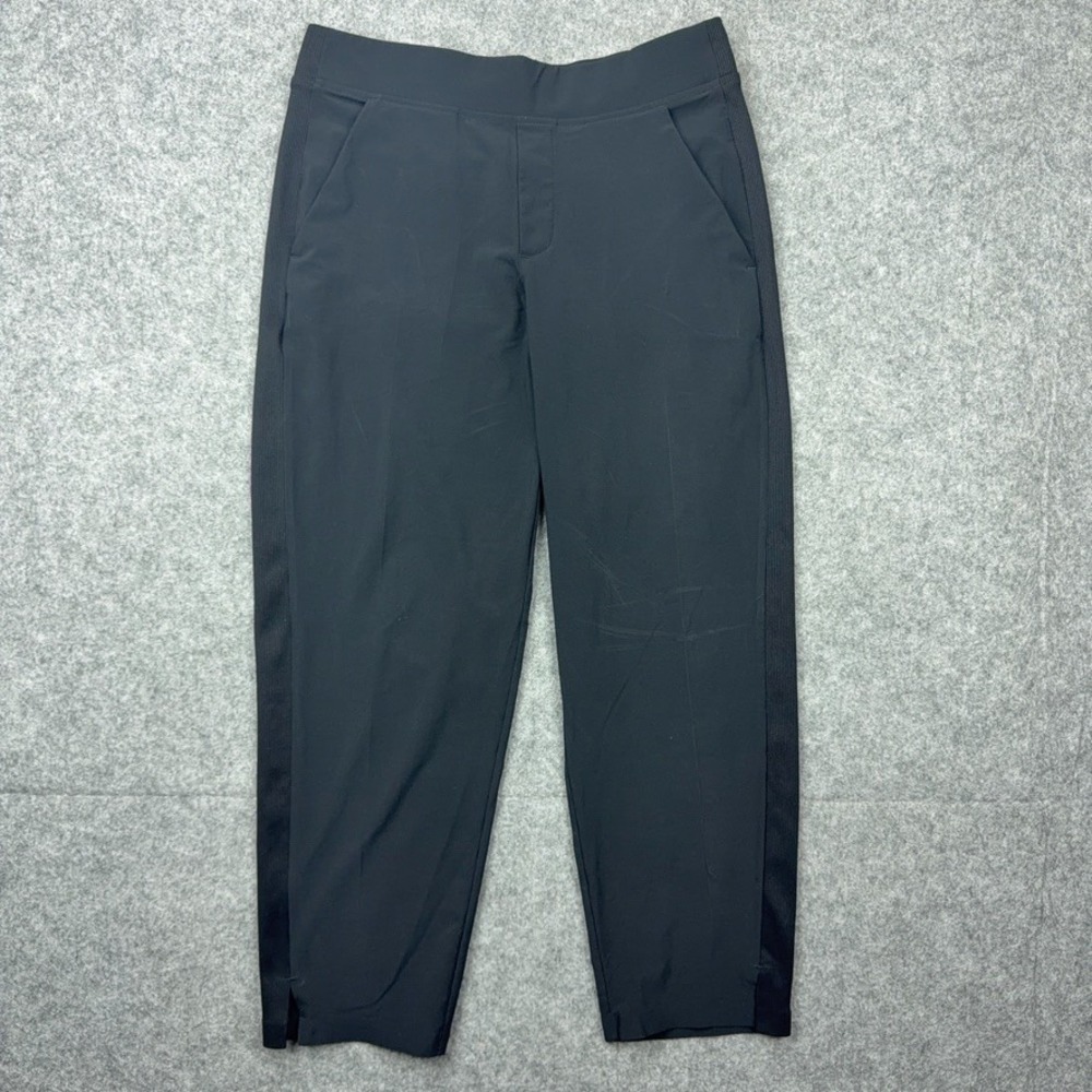 Athleta Pants Womens 6P Black Skyline Ankle Ribbed Waist Stretch Travel Hiking
